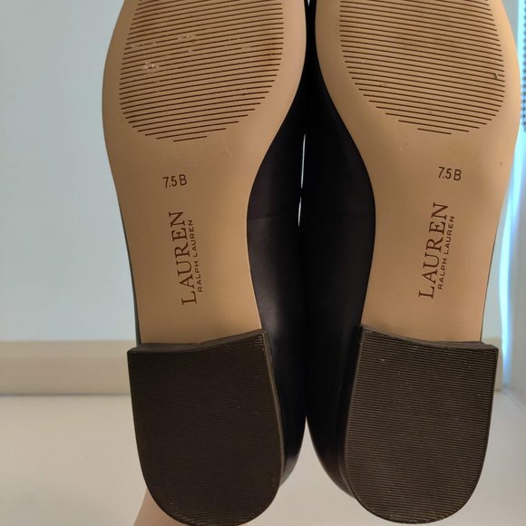 Ralph Lauren Navy Gold Accent Flats Size 7.5B - Picture 13 of 16